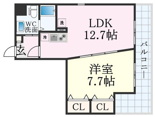 三ノ宮駅 徒歩3分 12階の物件間取画像